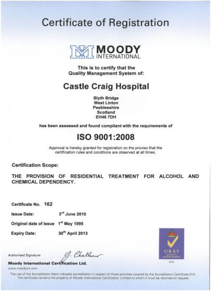 Moody ISO 9001 Certificat Castle Craig